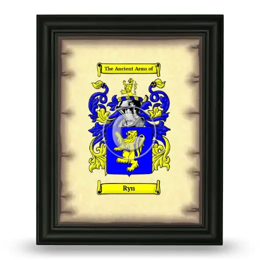 Ryn Coat of Arms Framed - Black