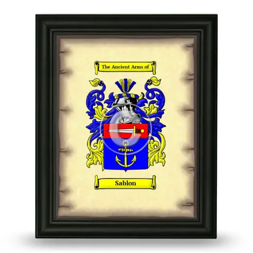 Sablon Coat of Arms Framed - Black