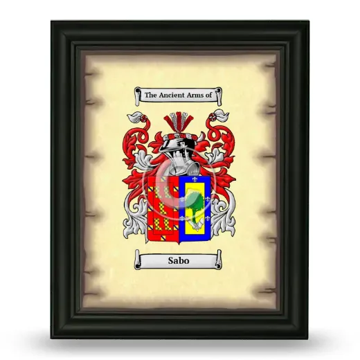 Sabo Coat of Arms Framed - Black