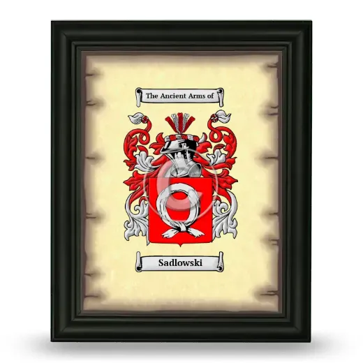 Sadlowski Coat of Arms Framed - Black