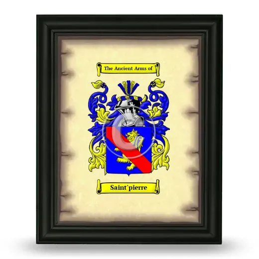 Saint'pierre Coat of Arms Framed - Black