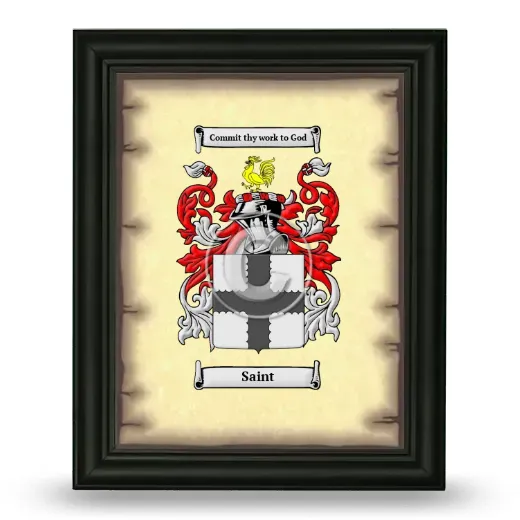 Saint Coat of Arms Framed - Black