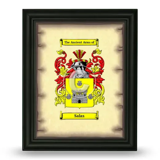 Salas Coat of Arms Framed - Black