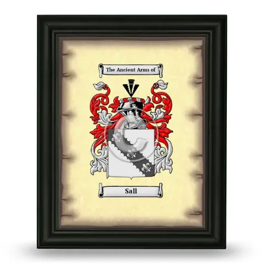 Sall Coat of Arms Framed - Black
