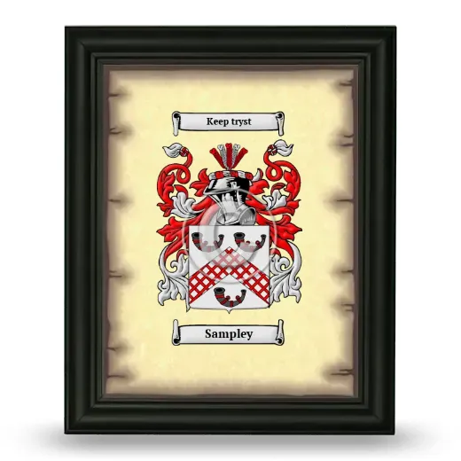 Sampley Coat of Arms Framed - Black