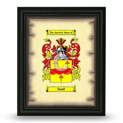 Sand Coat of Arms Framed - Black