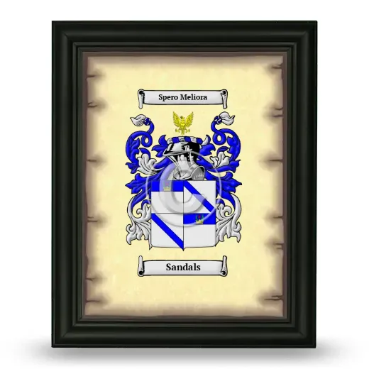 Sandals Coat of Arms Framed - Black
