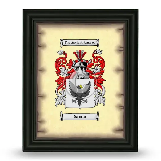Sando Coat of Arms Framed - Black
