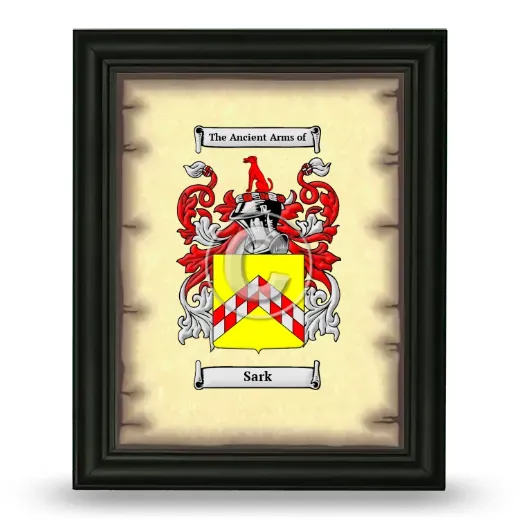 Sark Coat of Arms Framed - Black