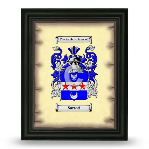 Sartori Coat of Arms Framed - Black