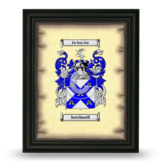 Satchwell Coat of Arms Framed - Black