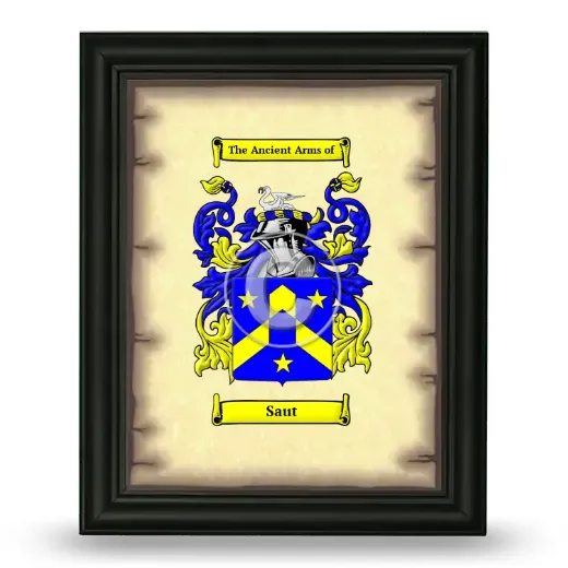 Saut Coat of Arms Framed - Black
