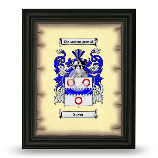 Saver Coat of Arms Framed - Black