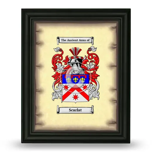 Scarlat Coat of Arms Framed - Black