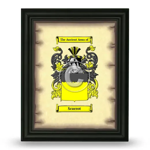 Scarrot Coat of Arms Framed - Black