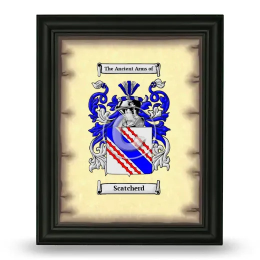 Scatcherd Coat of Arms Framed - Black