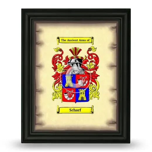 Scharf Coat of Arms Framed - Black