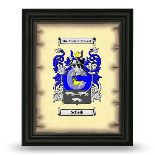 Scheib Coat of Arms Framed - Black