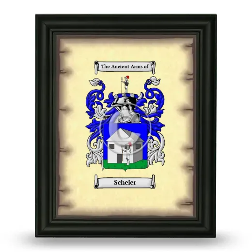 Scheier Coat of Arms Framed - Black