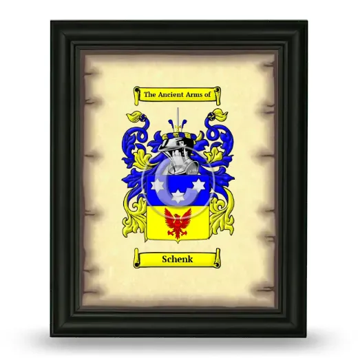 Schenk Coat of Arms Framed - Black