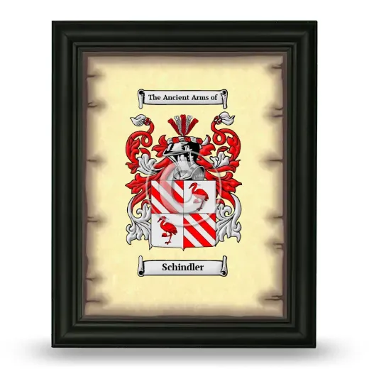 Schindler Coat of Arms Framed - Black