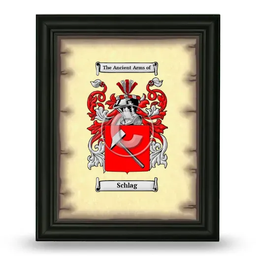 Schlag Coat of Arms Framed - Black