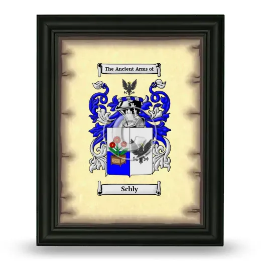 Schly Coat of Arms Framed - Black