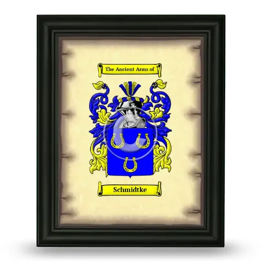 Schmidtke Coat of Arms Framed - Black