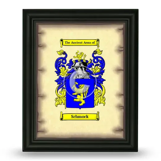 Schmock Coat of Arms Framed - Black