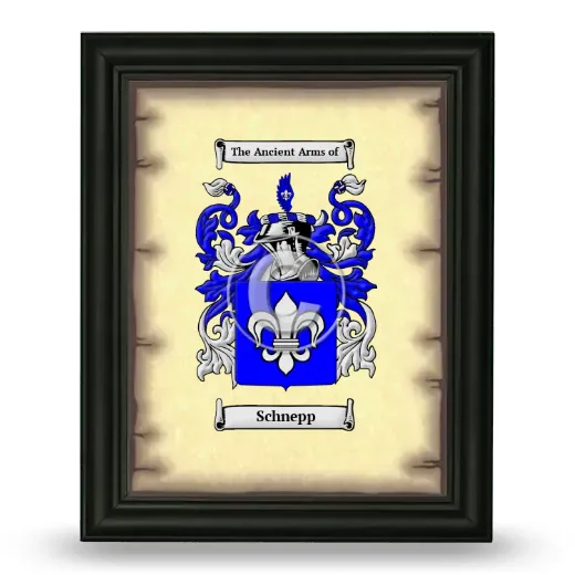 Schnepp Coat of Arms Framed - Black
