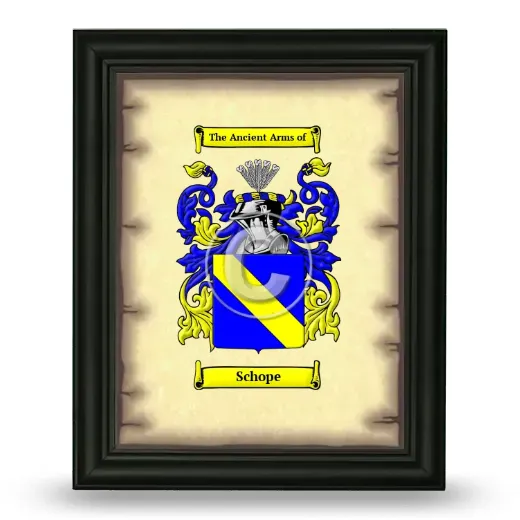 Schope Coat of Arms Framed - Black