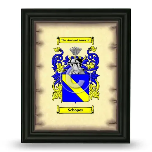 Schopes Coat of Arms Framed - Black