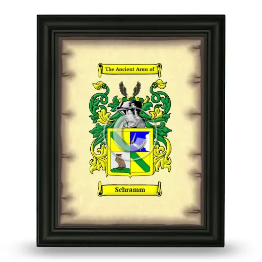 Schramm Coat of Arms Framed - Black
