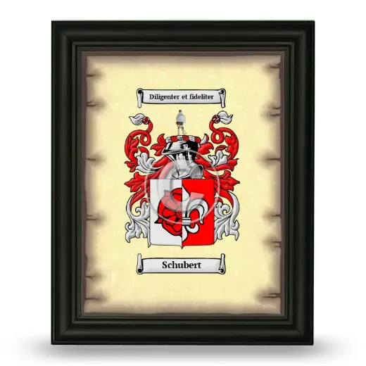 Schubert Coat of Arms Framed - Black
