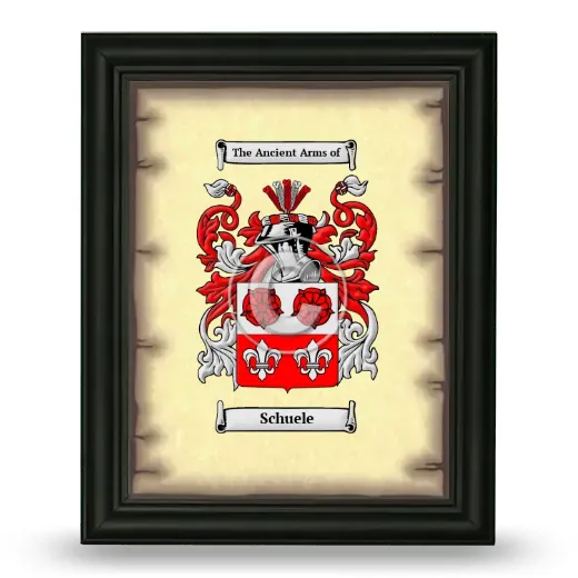 Schuele Coat of Arms Framed - Black