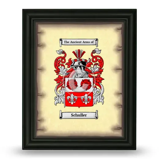 Schuller Coat of Arms Framed - Black