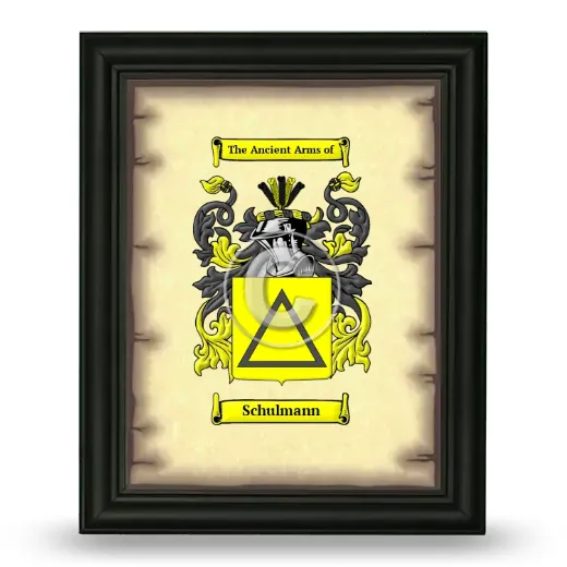 Schulmann Coat of Arms Framed - Black