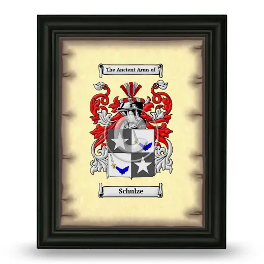 Schulze Coat of Arms Framed - Black