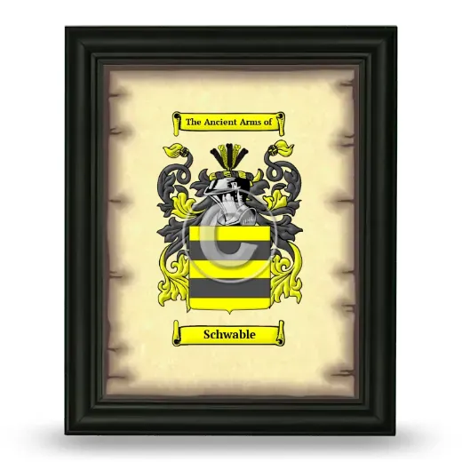Schwable Coat of Arms Framed - Black