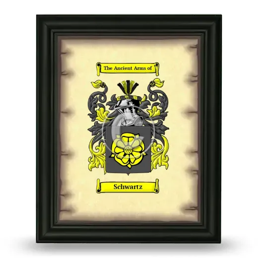 Schwartz Coat of Arms Framed - Black