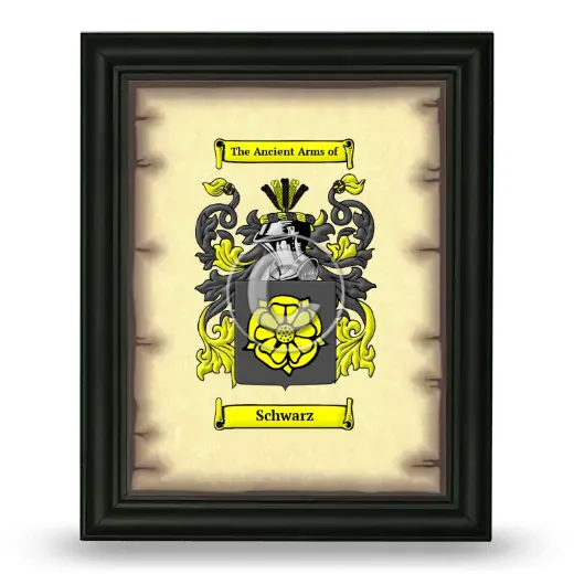 Schwarz Coat of Arms Framed - Black
