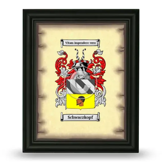 Schwarzkopf Coat of Arms Framed - Black