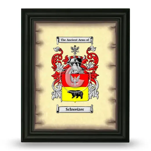 Schweizer Coat of Arms Framed - Black