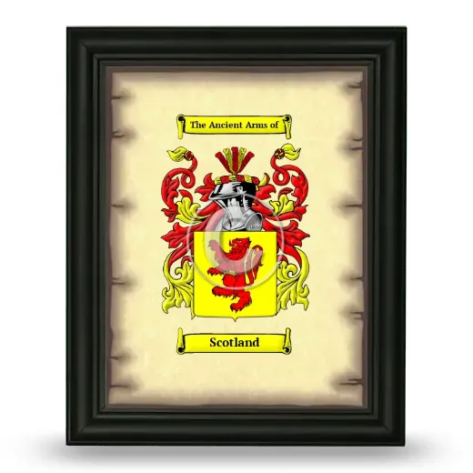 Scotland Coat of Arms Framed - Black