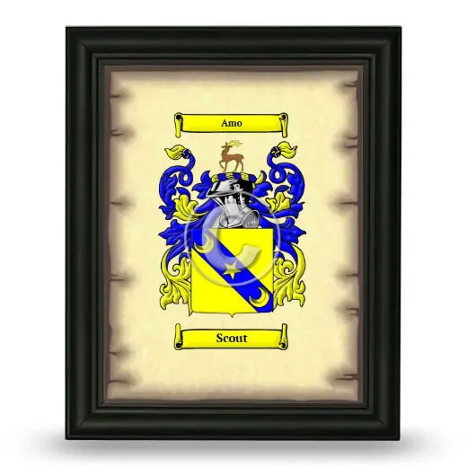 Scout Coat of Arms Framed - Black