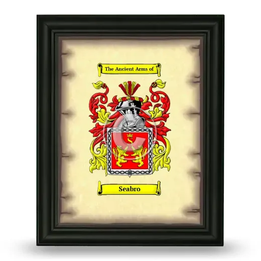 Seabro Coat of Arms Framed - Black