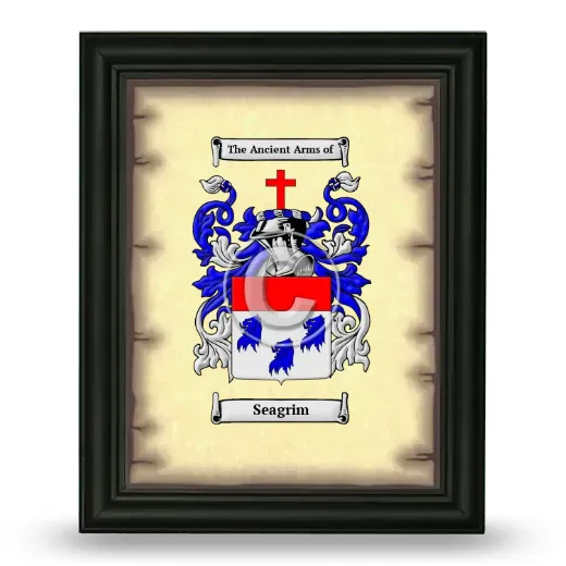 Seagrim Coat of Arms Framed - Black