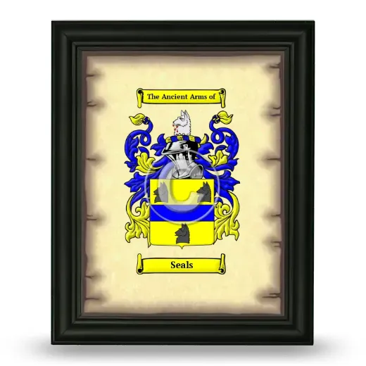 Seals Coat of Arms Framed - Black