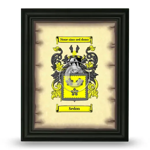 Sedon Coat of Arms Framed - Black