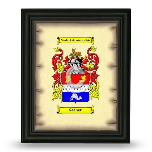 Seener Coat of Arms Framed - Black